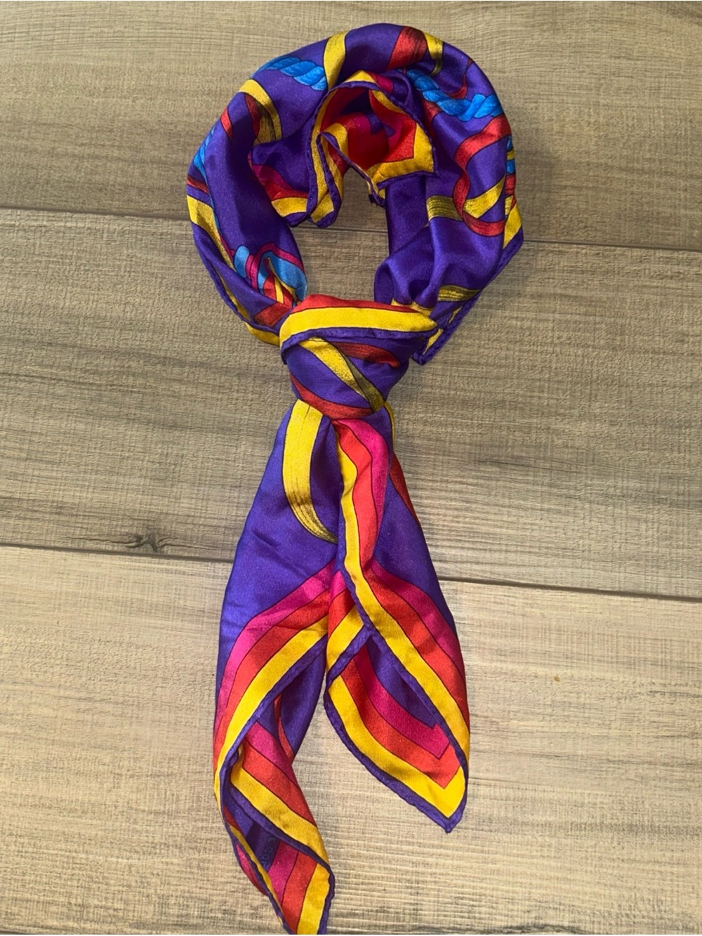 Vintage Elaine Gold for Collection XIIX Scarf Abstract Artsy Eclectic 30 X 30